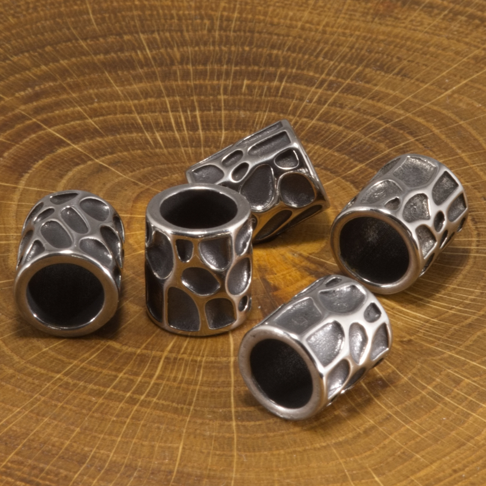 Бусина «Вулкан» из нержавеющей стали