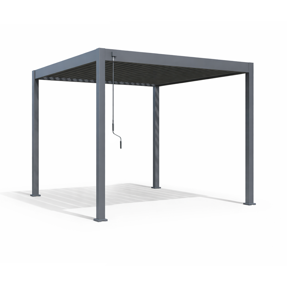 Пергола биоклиматическая алюминиевая Cronon Luna 3х3 м, антрацит