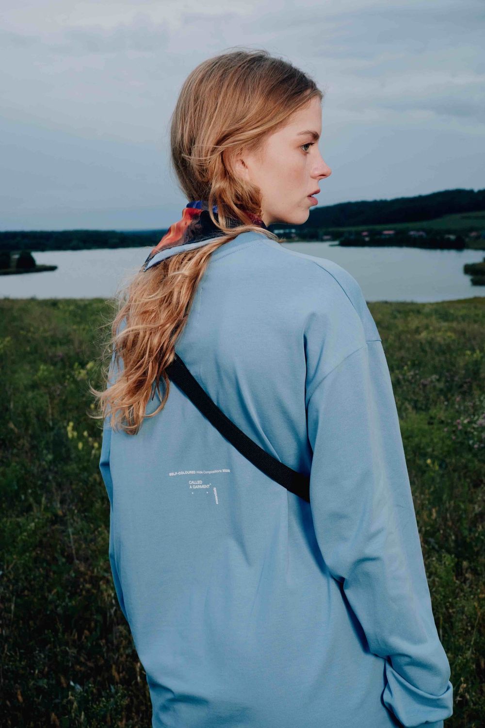 Лонгслив Called a Garment Essential пыльный деним