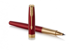 Ручка роллер Parker Sonnet  Lacquer Intense Red GT, стержень: F, цвет чернил: black, в подарочной упаковке