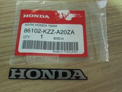 86102-KZZ-A20ZA. MARK, HONDA (70MM) *TYPE1*. on the tail Honda CRF250M
