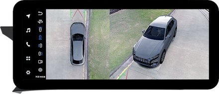 Магнитола для Mercedes Benz С W204 2011-2014 NTG 4.5 - Teyes LUX ONE 360 монитор 12.3" 2K QLED на Android 10, CarPlay, 4G SIM-слот, 6/128 ГБ, 4 камеры в комплекте