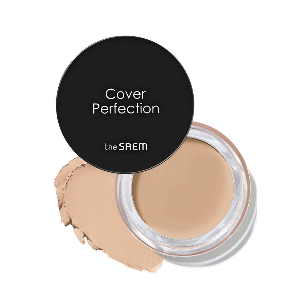 The Saem, Cover Perfection, консилер в горшочках, 01 прозрачный бежевый, 0,14 унции