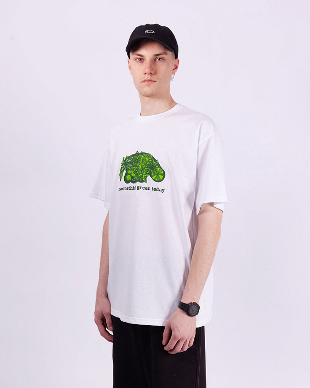 Футболка Anteater 525 Do Something Green Белая