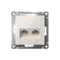 Розетка компьютерная 2-м AtlasDesign RJ45 кат.5E механизм жемчуж. SE ATN000485