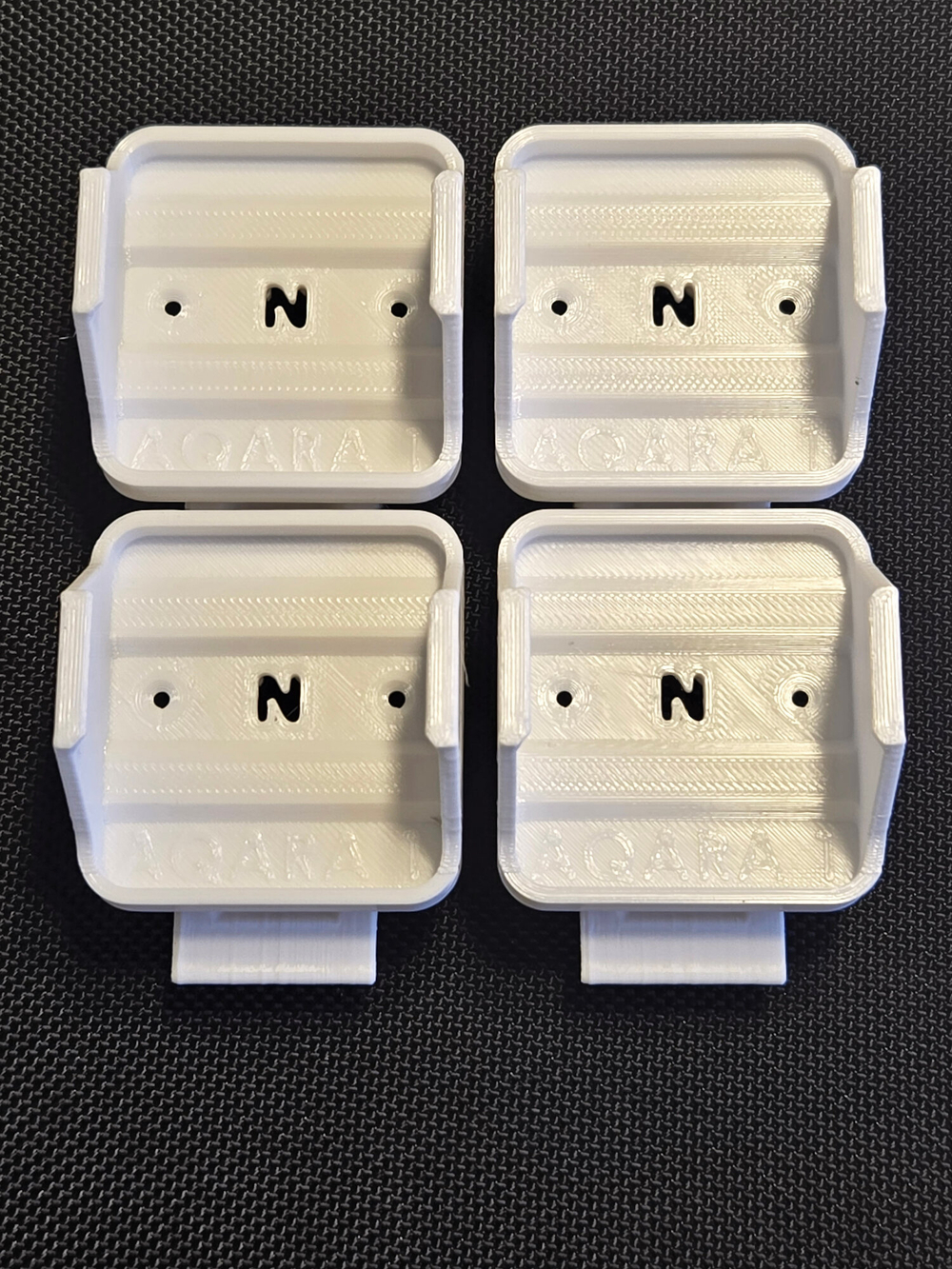 Набор 4 шт. Крепление для одноканального реле Aqara T1 (с нейтралью) на DIN-рейку SSM-U01, 3D печать, белое