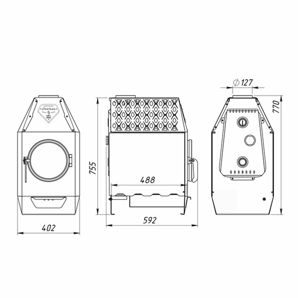 Печь длительного горения Stoker TERMO 250-C AQUA