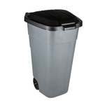 Бак для мусора с крышкой на колесах 110л серый