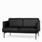 Диван Bisq 156 см, черная кожа