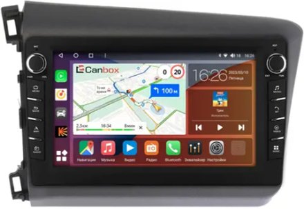 Магнитола для Honda Civic 9 2012-2015 (седан) - Canbox 9166 Android 10, ТОП процессор, CarPlay, 4G SIM-слот