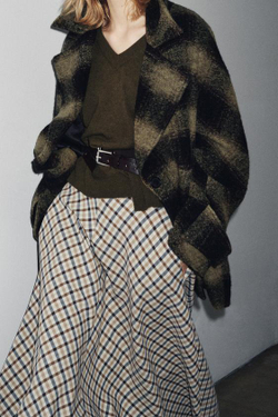 ZARA ЮБКА В КЛЕТКУ — ZW COLLECTION, РАЗНОЦВЕТНЫЙ