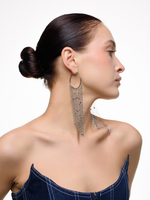 Серьги "Chain mix kongo" Silver