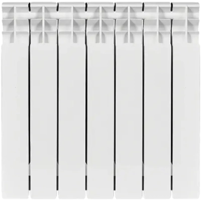 Радиатор биметаллический STOUT TITAN 500 - 7 секций (подключение боковое, цвет белый)