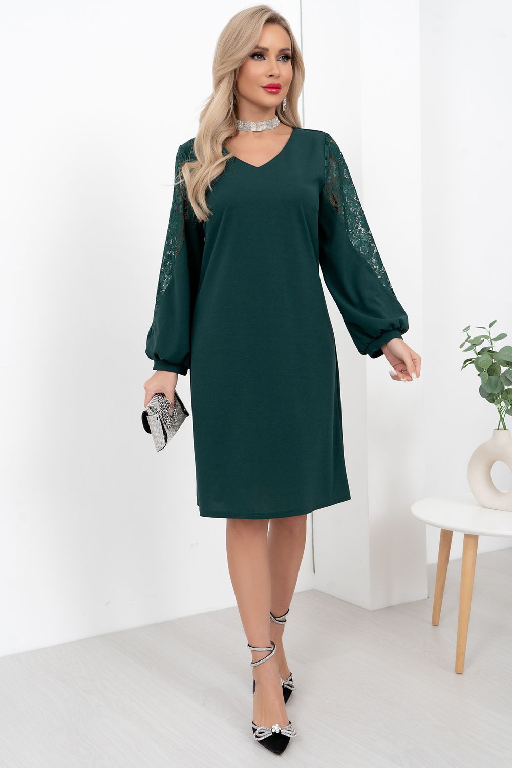 Платье Милана (изумруд) Р11-2001/2 Nikol (Акция)