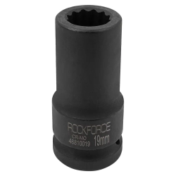 Головка ударная глубокая 19мм 3/4''12гр. RockForce##Rock FORCE RF-46810019