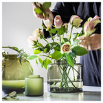 Ваза IKEA KONSTFULL (КОНСТФУЛЛ), Стекло, Зелено-коричневый, 16 см