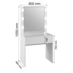 МС Мадера Трюмо (космет. стол) 800*1550*464 (лдсп белый)