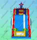 Батут-горка "Дракон синий", 10*5*8 м