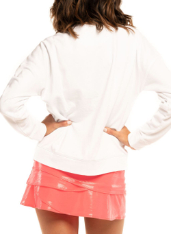 Женская Кофта теннисная Lucky in Love Core Signature Lucky In Love Pullover - белый