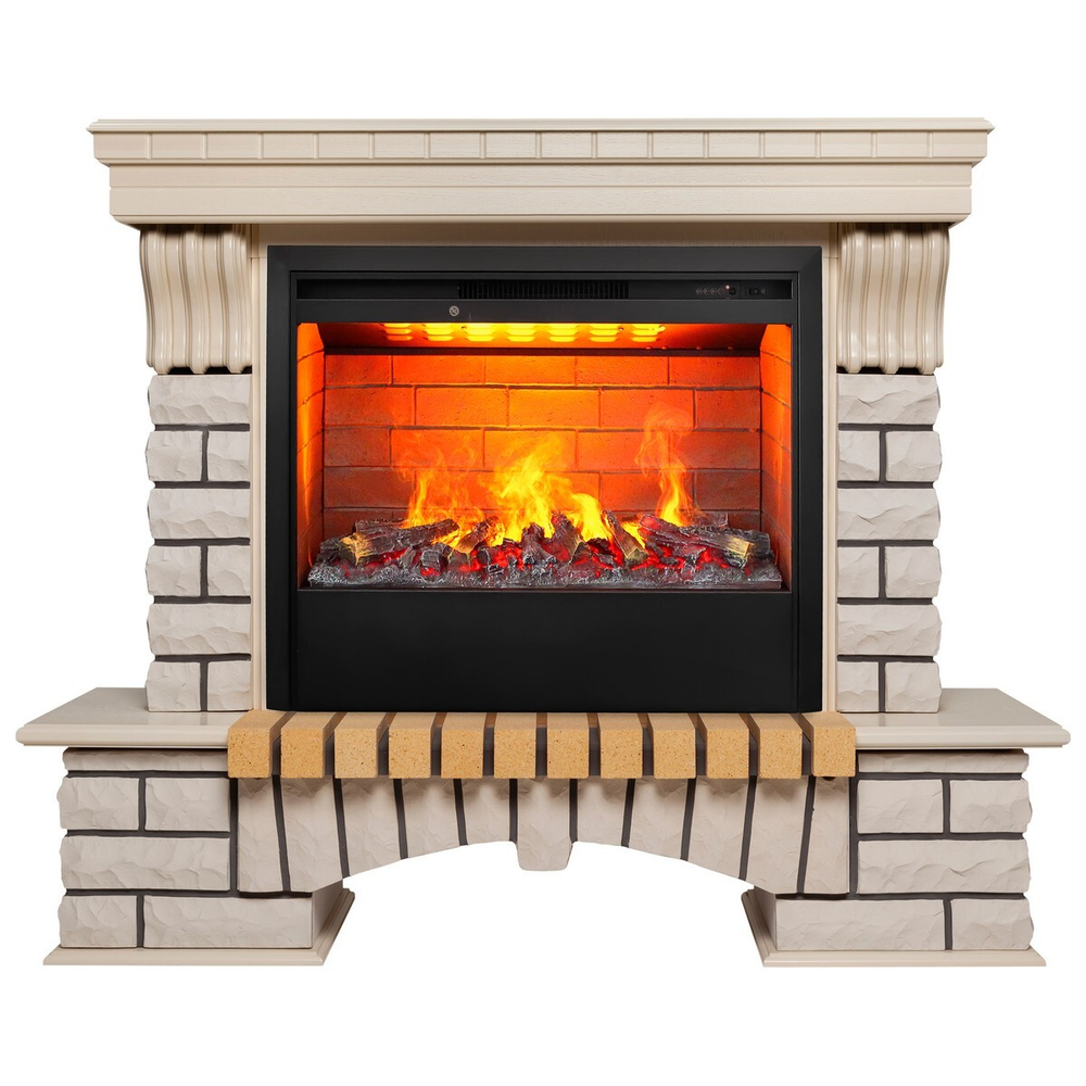 Электрокамин RealFlame Country 26 WT с очагом 3D Helios 26