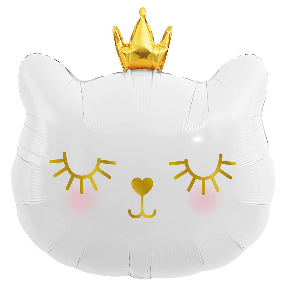Шар с клапаном (11&#39;&#39;/28 см) Мини-фигура, Котенок Принцесса, Белый, 1 шт.
