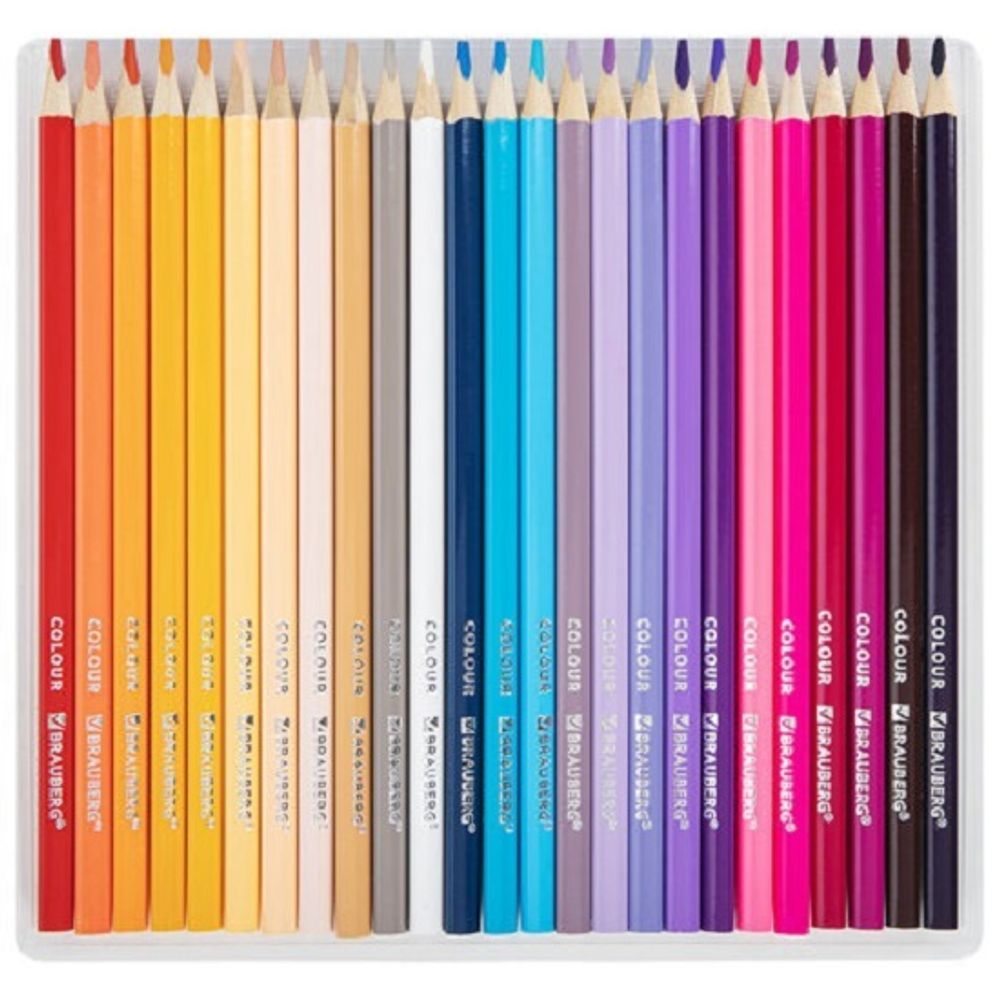 Карандаши цветные трёхгранные 50цв. Brauberg, супермягкие