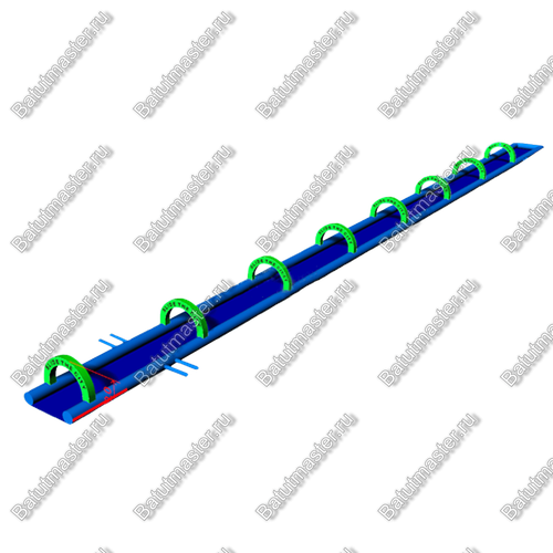 Водная горка без надувного дна, на подкачке ТУРБО "Хит",одинарная, 50*2*2 м