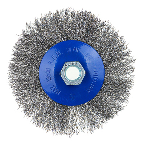Щетка металл. РОКОТ для УШМ 115мм/М14 тарелка (80шт/кор)