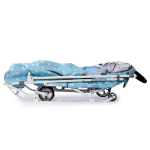 Санки-коляска "Наши Детки 3-1К" с облачками голубой