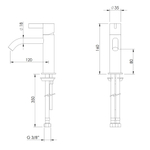 Смеситель для раковины HAPA Z35 однорычажный (цвет – золото PVD) Z35.0001.PPGPVD