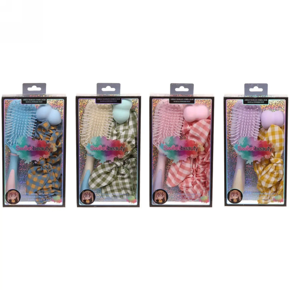 Набор косметический с повязкой и спонжем»Beauty Home», цвет микс, 13,5*25*4см