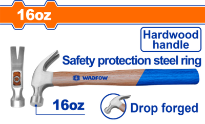Молоток-гвоздодер 450 гр (6/24) WADFOW WMB3316