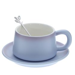 GAEM Кружка с блюдцем и ложкой, 250 мл, L16 W15 H8 см, 4в.