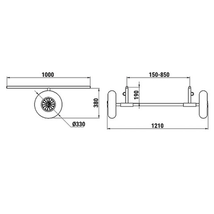 Тележка для транспортировки лодки