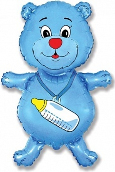 Ф М/Фигура Медвежонок-мальчик Голубой (14''/36 см)