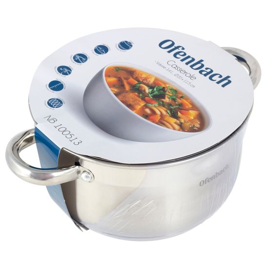 Кастрюля 3,4 л. из нержавеющей стали Ofenbach NB 100513