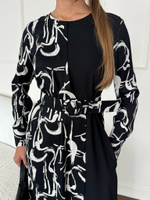 Платье комбинированное из вискоза