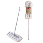 Швабра ЭКО Натурал с телескопической рукояткой 140 см, насадка из переработанного хлопка YORK