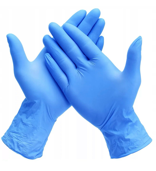 Перчатки смотровые нитриловые, нестерильные, неопудренные, синие (100 шт./уп.), размер