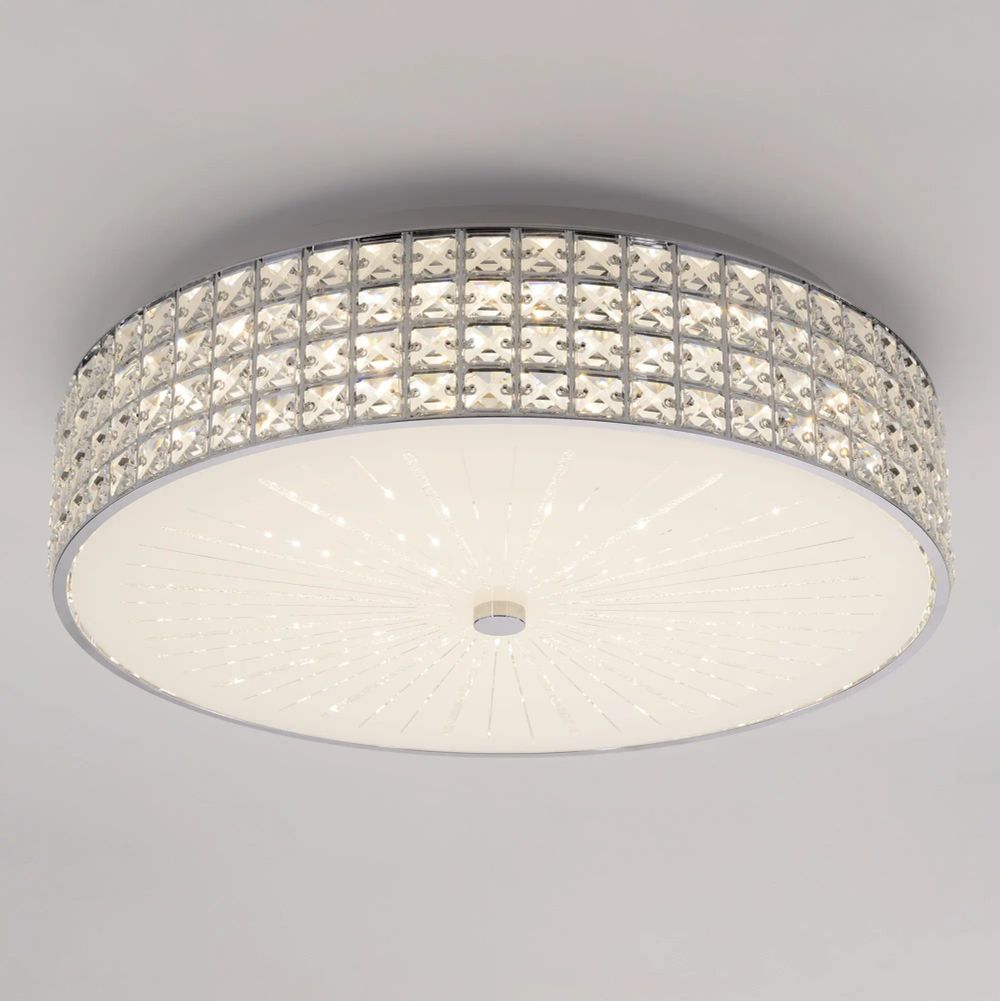 Citilux Портал CL32418G1 LED RGB Люстра хрустальная с пультом Хром