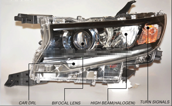 Передние фары Тойота Ленд Крузер Прадо 150 2017-2021 V10 Type [Комплект Л+П; Светодиодные; яркие ходовые огни]