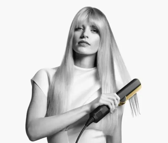 Выпрямитель волос Dyson HT01 Airstrait Onyx Gold , чёрно -золотой