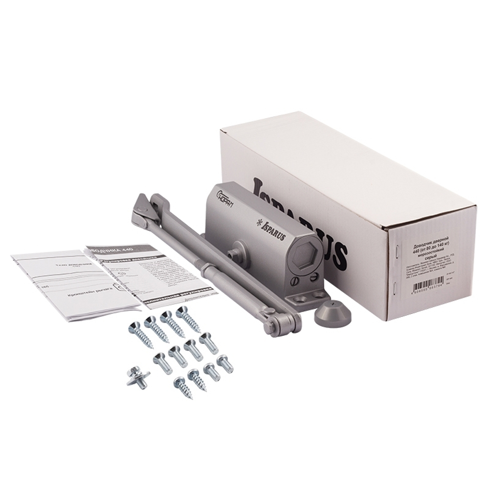 ДОВОДЧИК ДВЕРНОЙ НОРА-М 440 ISPARUS (ОТ 80 ДО 140КГ) (СЕРЫЙ) МОРОЗОСТОЙКИЙ
