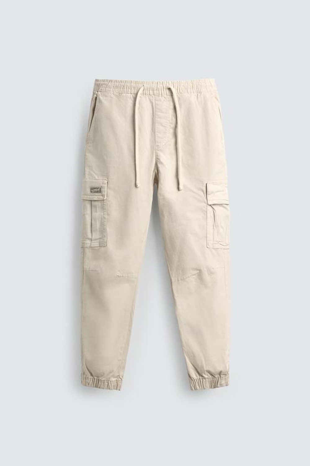 ZARA БРЮКИ КАРГО SLIM FIT, ЦВЕТ ЛЬДА