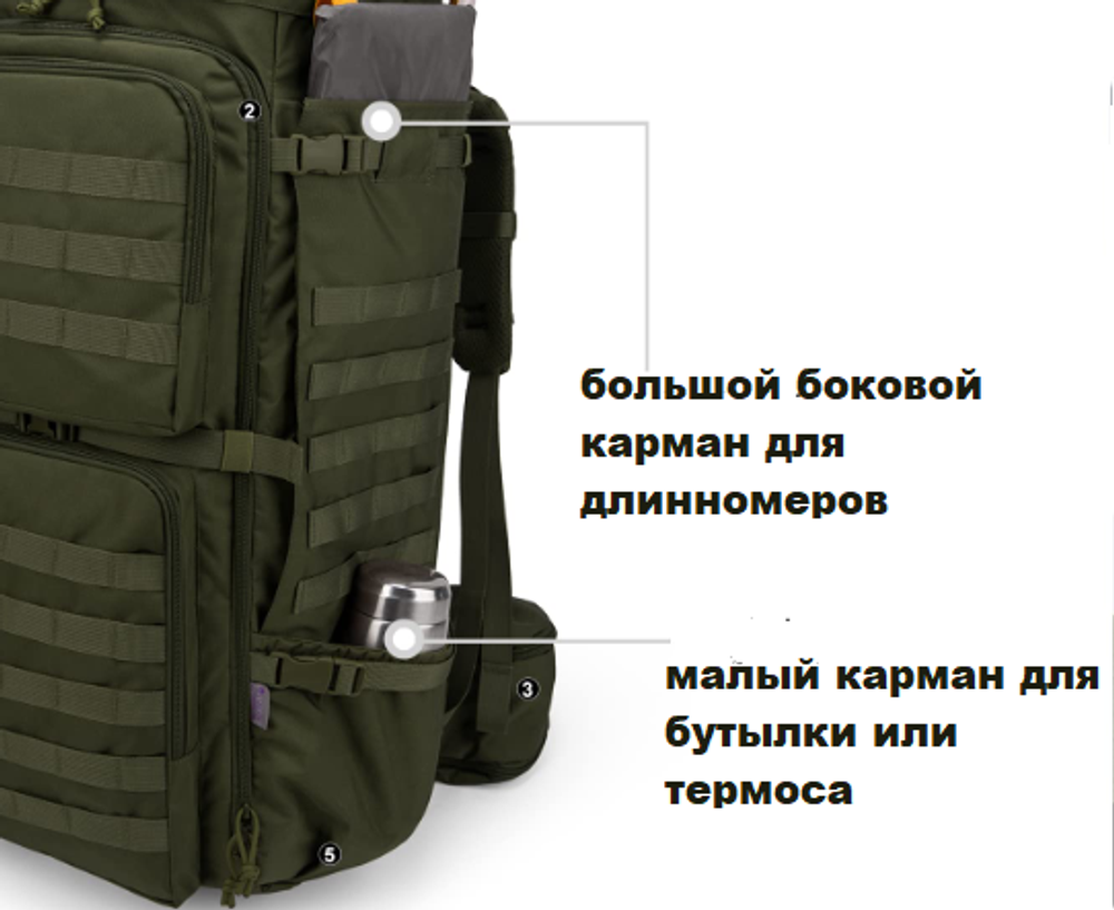 Рюкзак Tramp Bastion 100 л, артикул TRP-056, цвет olive green
