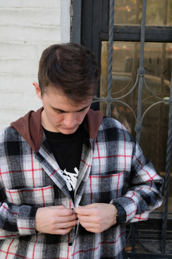 Рубашка с капюшоном SoWhat? Чёрно-белый