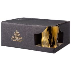 НАБОР СТАКАНОВ ИЗ 6 ШТ "ЧЕРНОЕ ЗОЛОТО" 300 МЛ