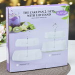 Фруктовница 2-х ярусная "Маршмеллоу" d19/24см, h25см