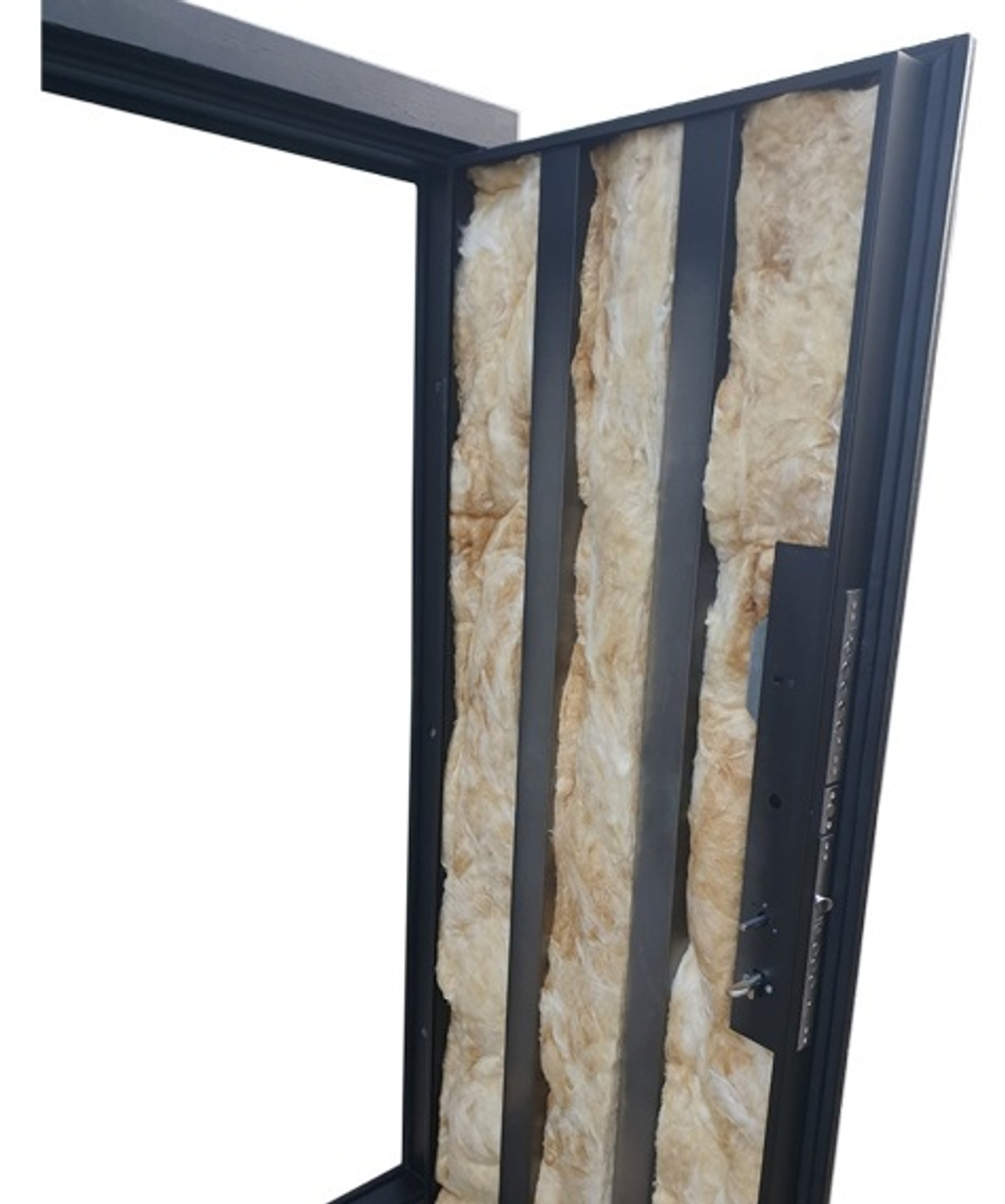 Входная металлическая дверь с зеркалом RеX (РЕКС) Премиум S Узор лиственница серая / Пастораль бетон светлый 16мм