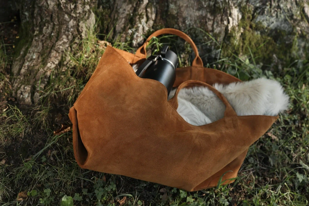 Тоут из замши Weekender bag «Tabacco»